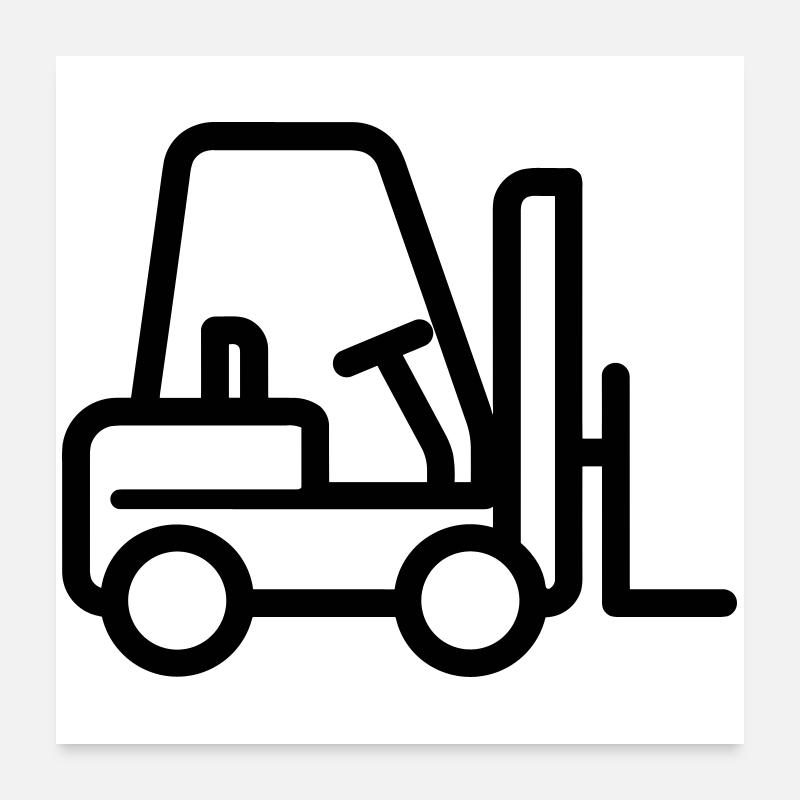 Forklift Poster 24" x 24" (60x60 cm)