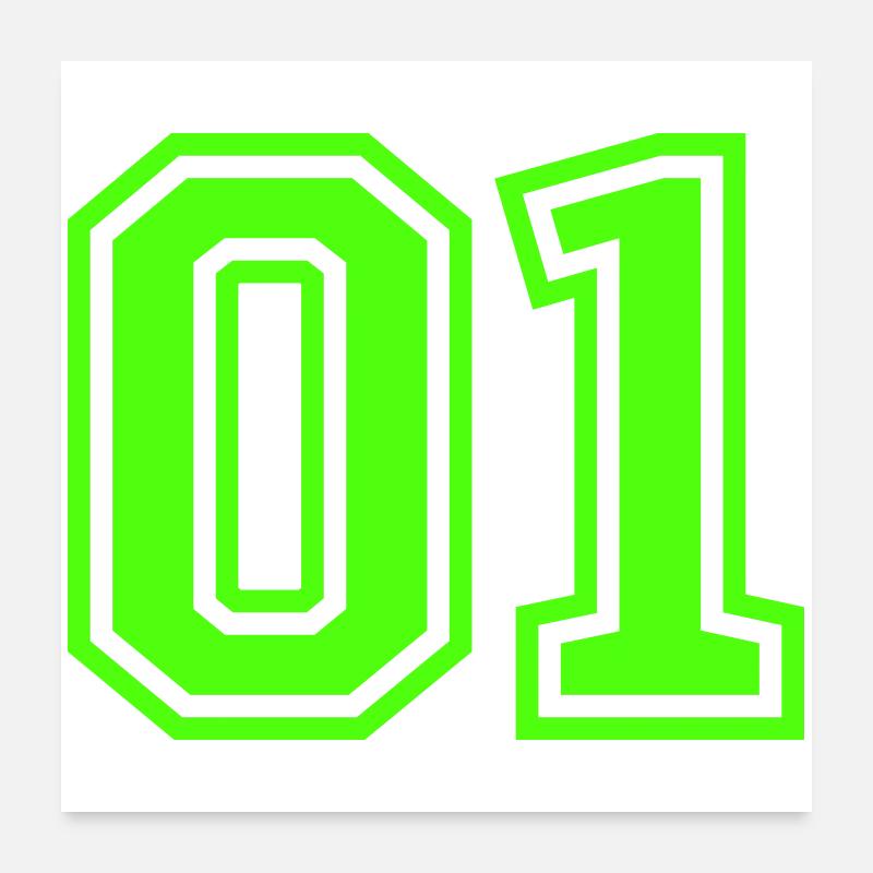 Numéro 01 Poster 60 x 60 cm