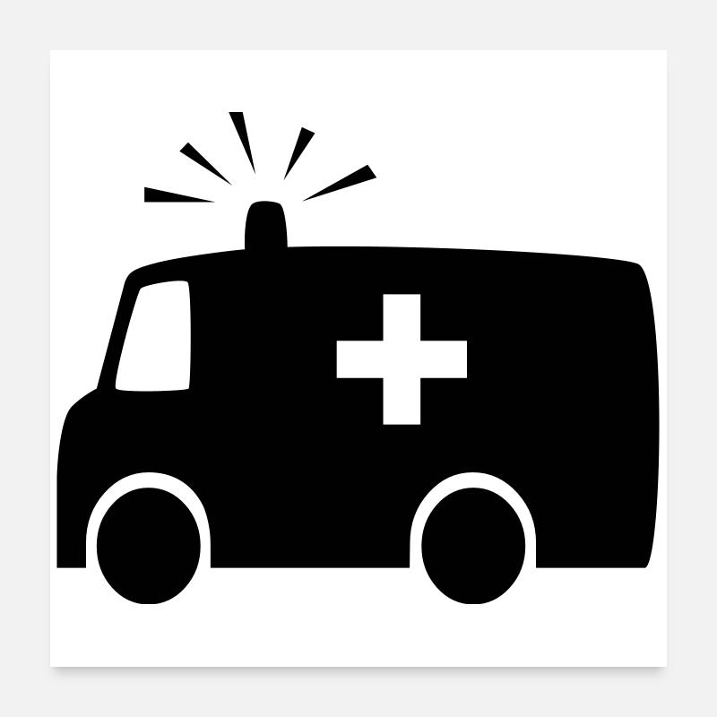 Ambulanz Poster 60x60 cm