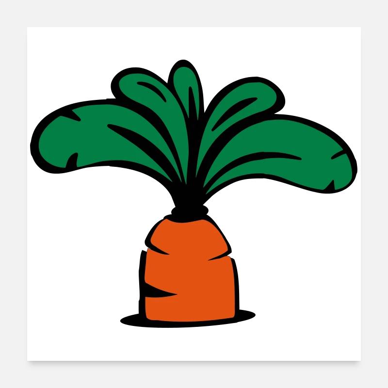 Carrot icon Poster 24" x 24" (60x60 cm)