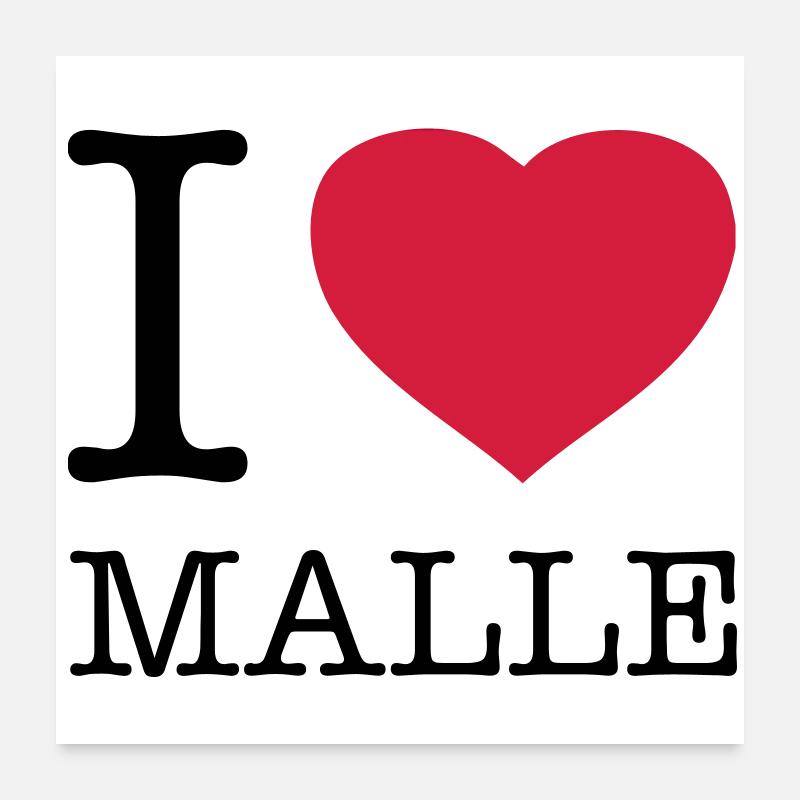 J’AIME MALLE Poster 60 x 60 cm