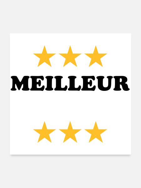 Meilleur (à personnaliser) - Poster 60 x 60 cm - blanc - Devant