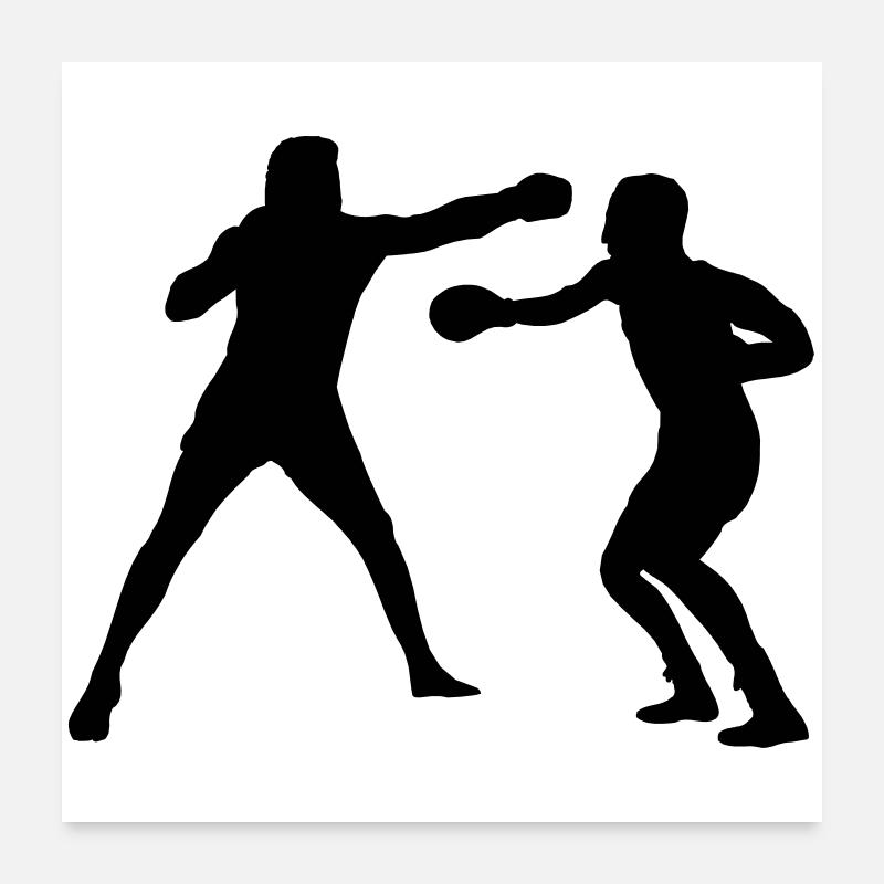 Boxing fight training Poster 24" x 24" (60x60 cm)