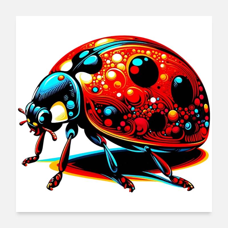 Marienkäfer Poster 60x60 cm