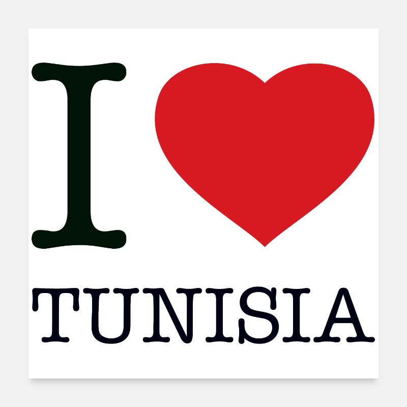 J’AIME LA TUNISIE Tunisie Poster 60 x 60 cm