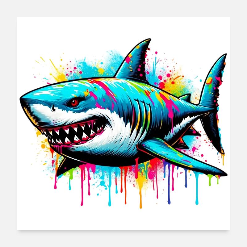 Requin Poster 60 x 60 cm