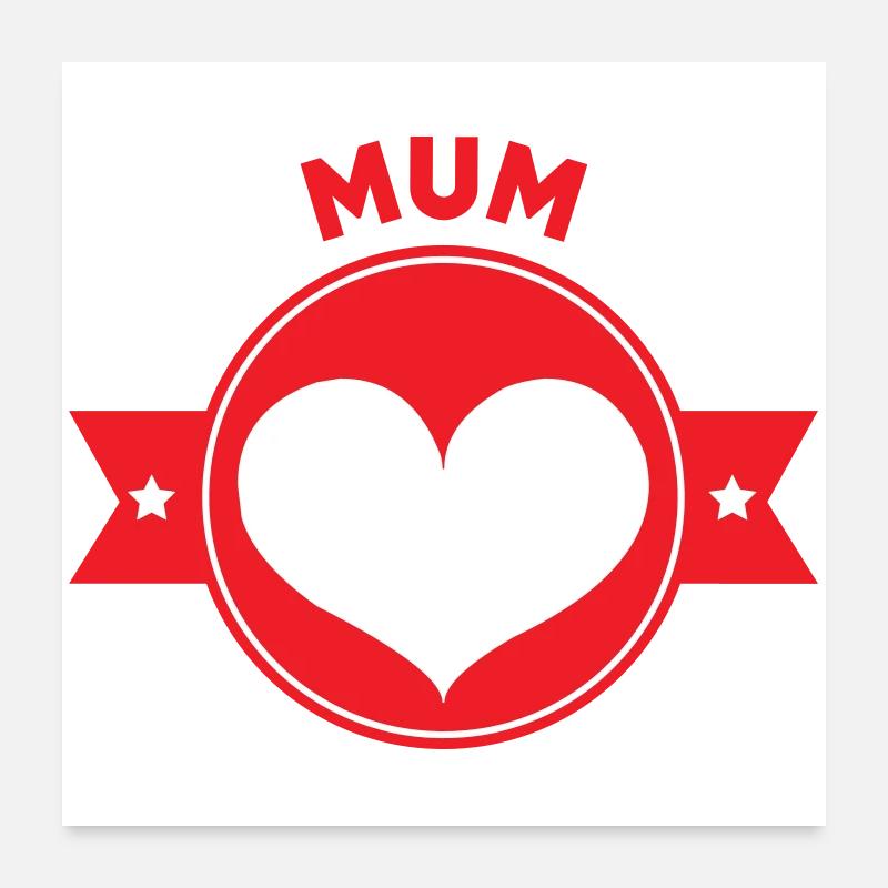 Maman d'Amour - Muttertag Poster 60x60 cm