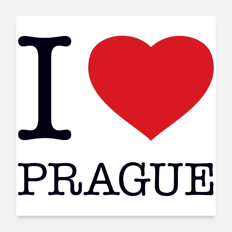 J’AIME PRAGUE Prague République tchèque Poster 60 x 60 cm
