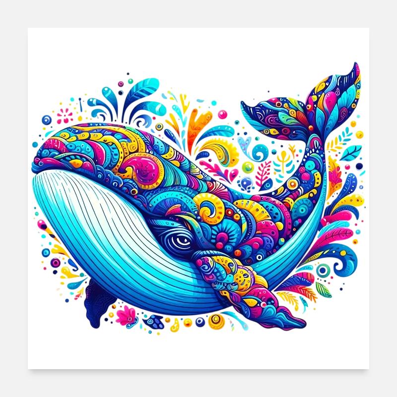 Baleine Poster 60 x 60 cm