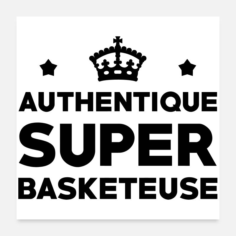 Authentischer Superbasketballspieler Poster 60x60 cm