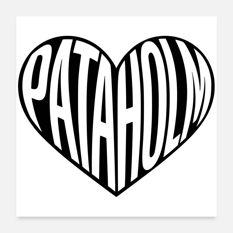 Pataholm im Herz Poster 60x60 cm