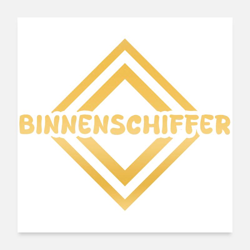 Berufung Binnenschiffer Poster 60x60 cm