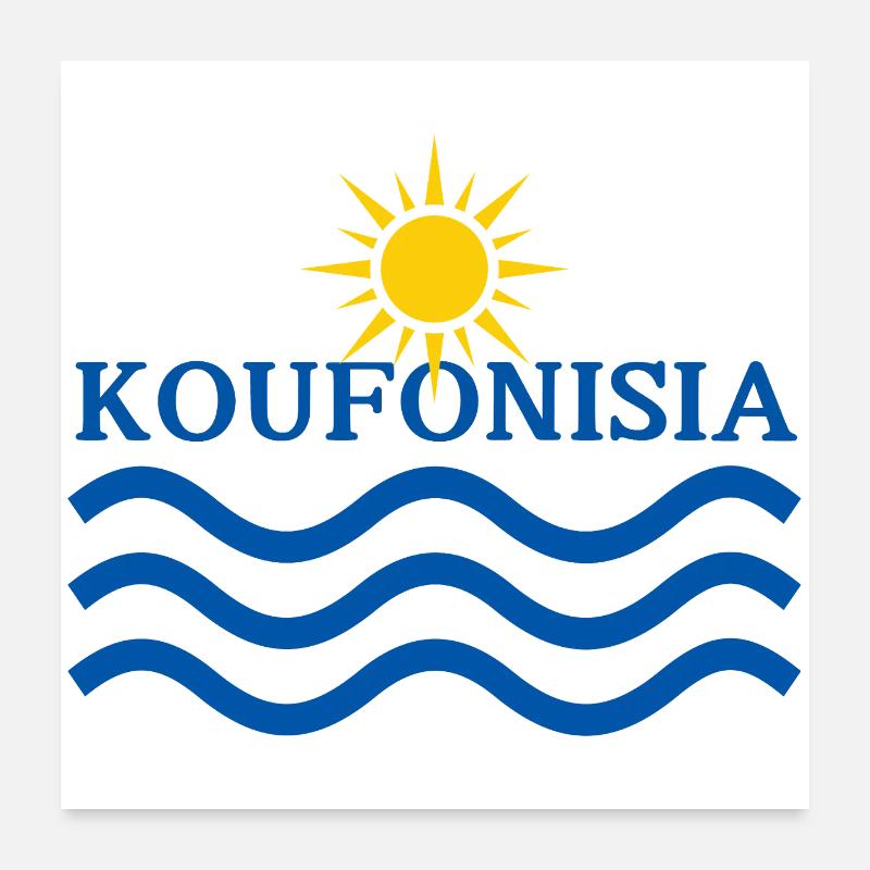 Ondes Solaires de Koufonisia Poster 60 x 60 cm