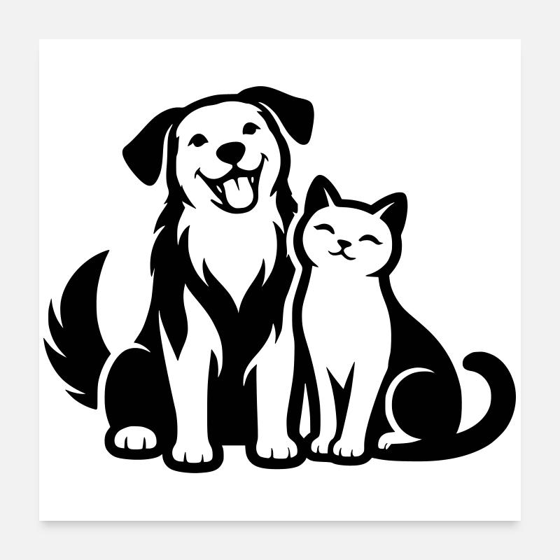 Haustiere Poster 60x60 cm