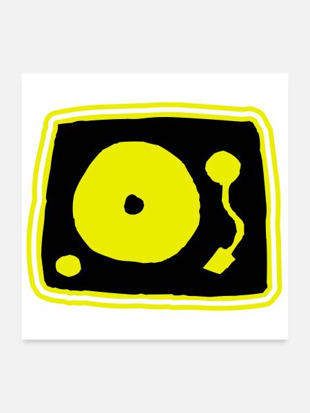 Record player - Poster 24" x 24" (60x60 cm) - white - Front