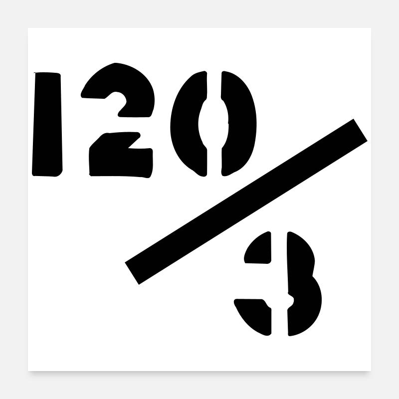 40 années - 120/3 Poster 60 x 60 cm