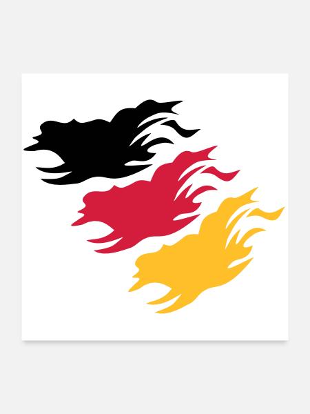 Design Germany - Poster 24" x 24" (60x60 cm) - white - Front