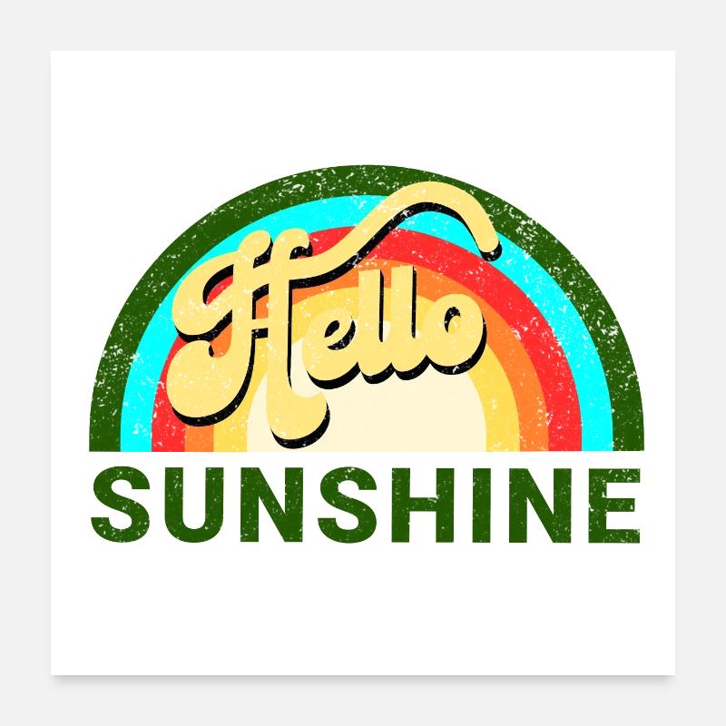 Bonjour soleil Poster 60 x 60 cm