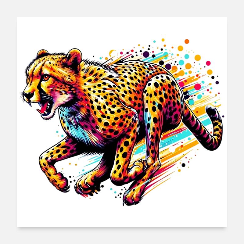 Guépard Poster 60 x 60 cm