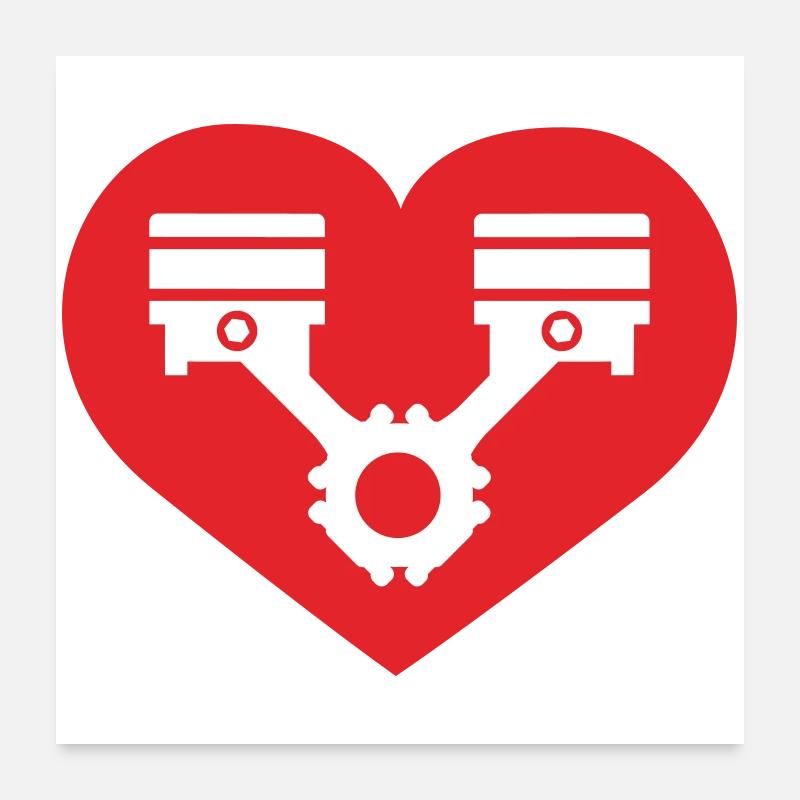 Tuning Herz Poster 60x60 cm