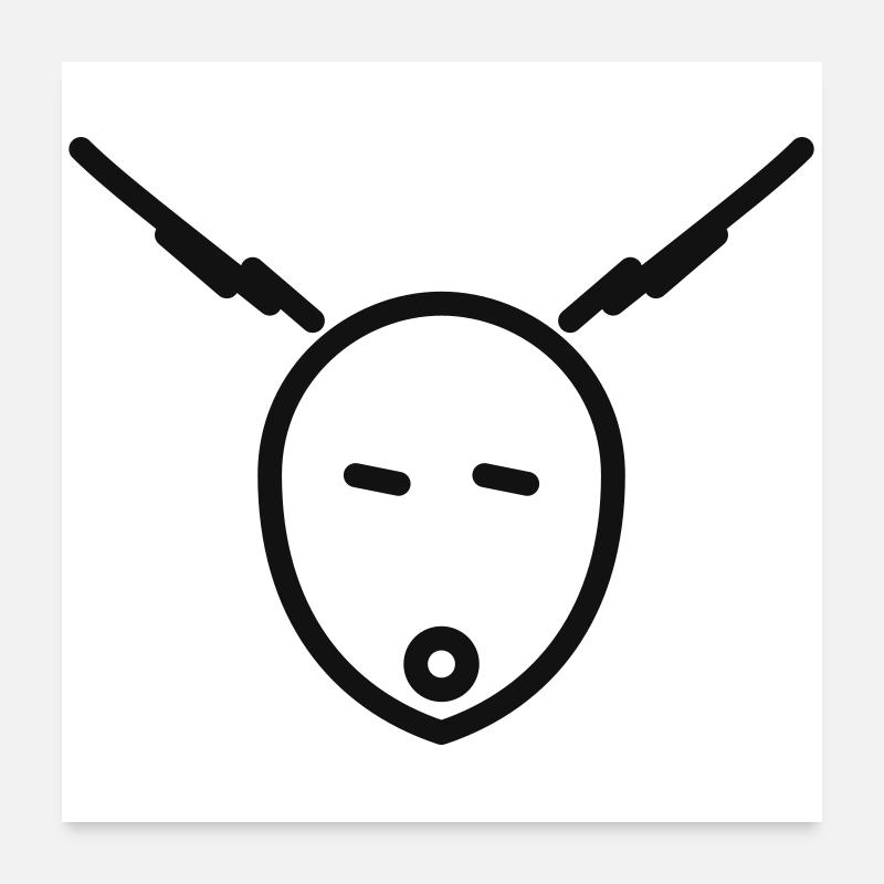 hirsch Poster 60x60 cm