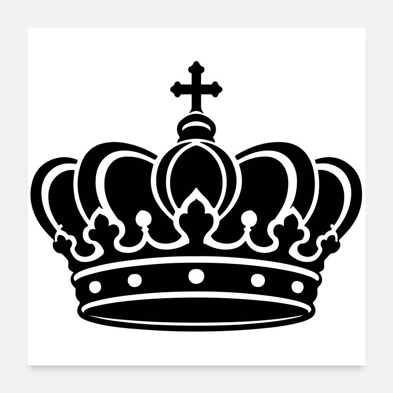 Krone Symbol Poster 60x60 cm