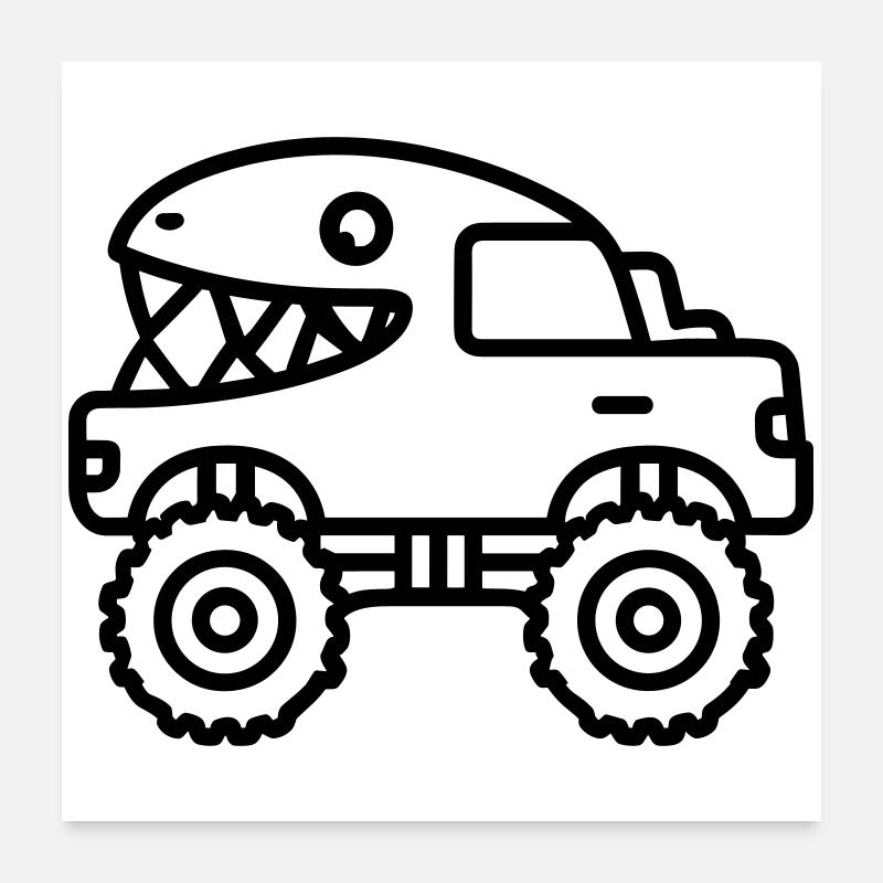 monster truck Poster 60 x 60 cm