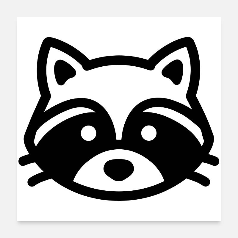 raccoon Poster 24" x 24" (60x60 cm)