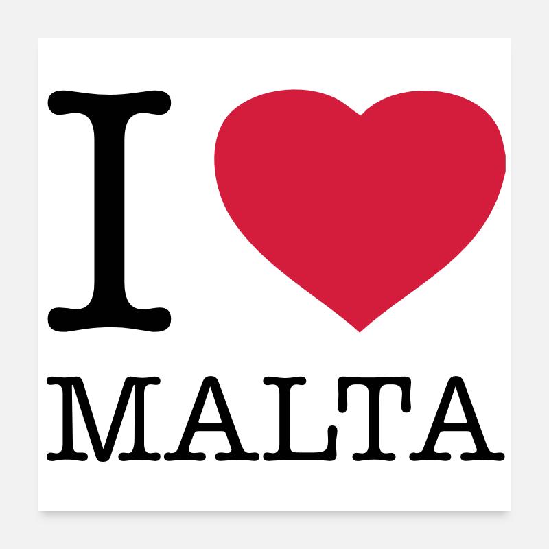 I LOVE MALTA Poster 60 x 60 cm