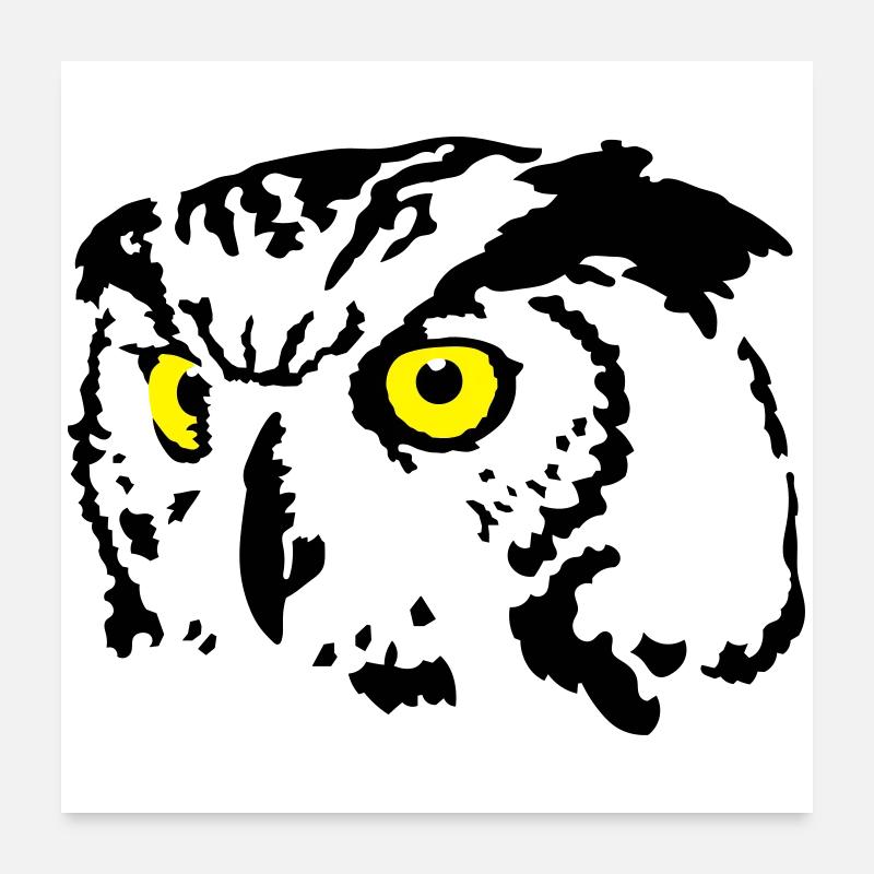 chouette Poster 60 x 60 cm
