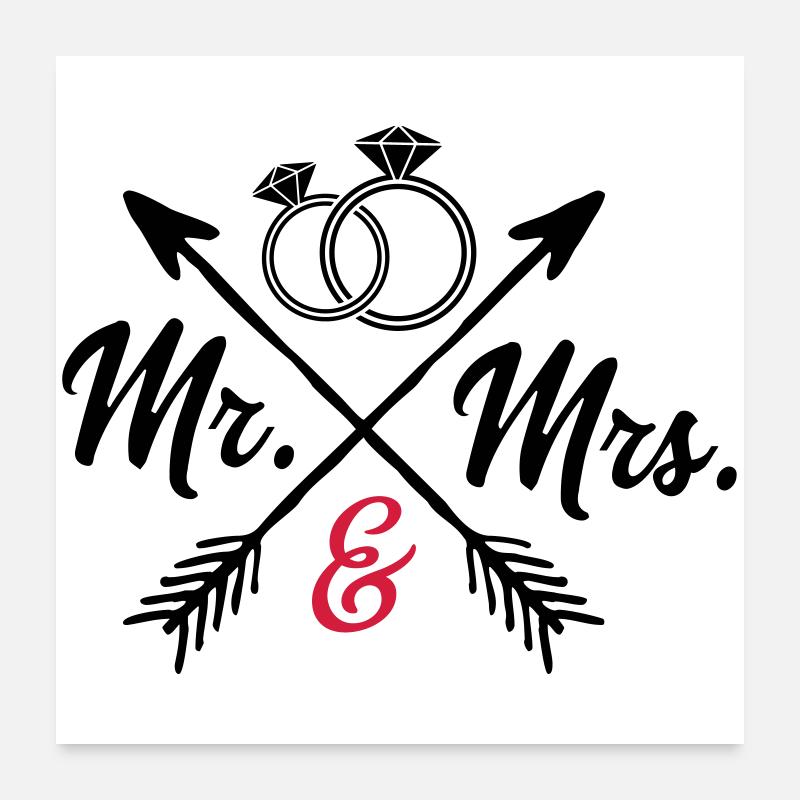Mr. And Mrs. Poster 60x60 cm