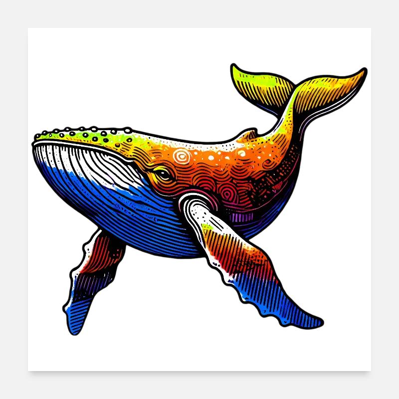 Wal - Poster 60x60 cm - Weiß