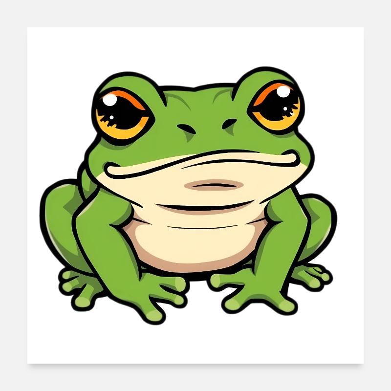 Grenouille Poster 60 x 60 cm