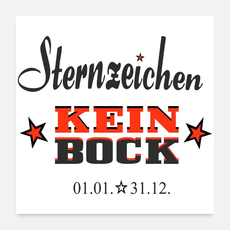 Asterisk Kein Bock Calendrier Annuel Poster 60 x 60 cm