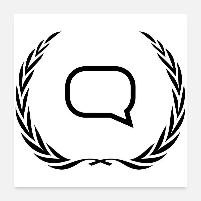 Speech bubble wreath Poster 24" x 24" (60x60 cm)