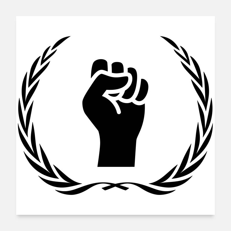 Hand Faust Kranz Poster 60x60 cm