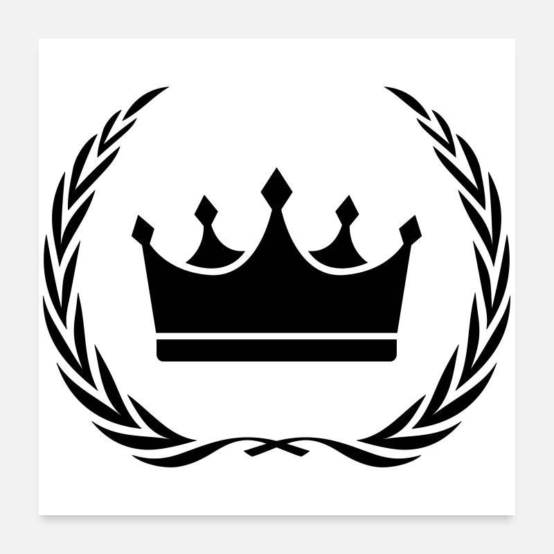 Couronne symbole couronne Poster 60 x 60 cm