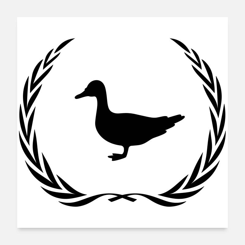 Couronne d’animal de canard Poster 60 x 60 cm