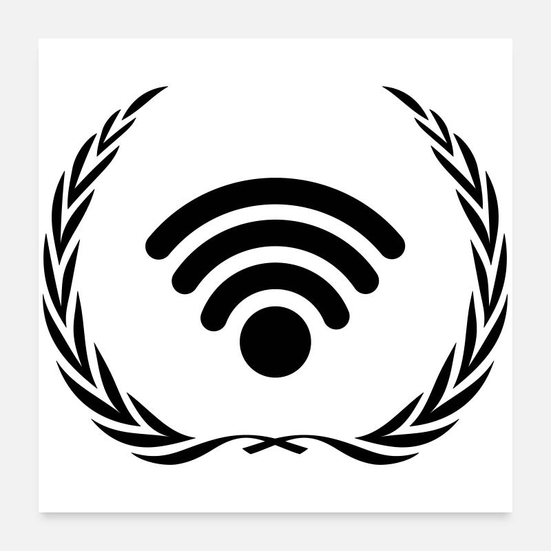 Wi-Fi Internet Wreath Poster 24" x 24" (60x60 cm)