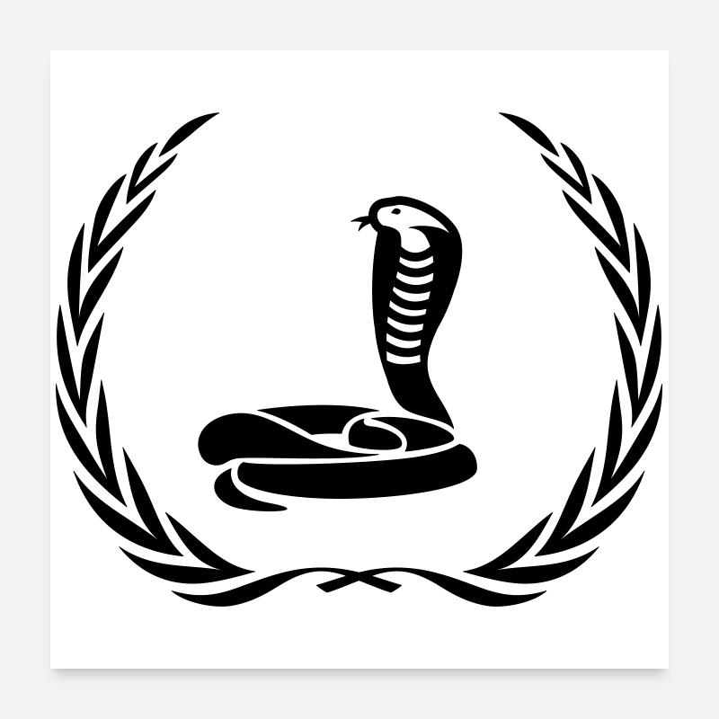 Snake Cobra Wreath Poster 24" x 24" (60x60 cm)