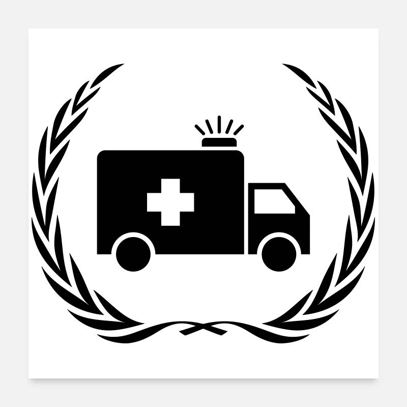 Ambulance Ambulance Couronne Poster 60 x 60 cm