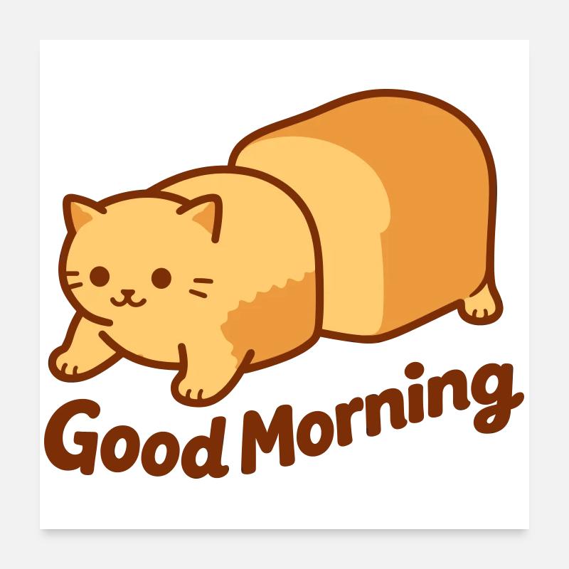 Cat Bread Meme Poster 24" x 24" (60x60 cm)