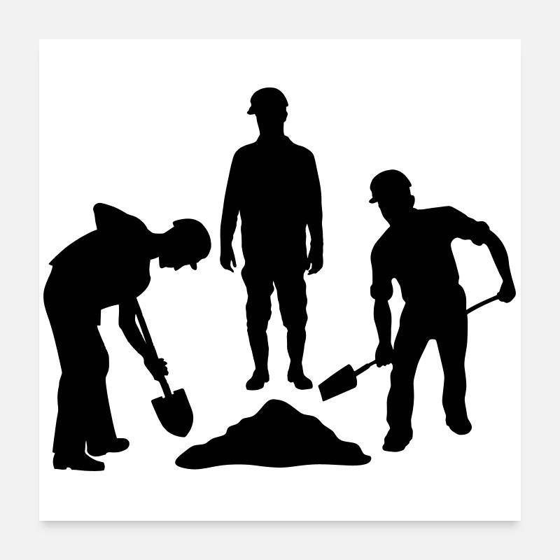 Ground Crew Team – Sand Workers Poster 24" x 24" (60x60 cm)