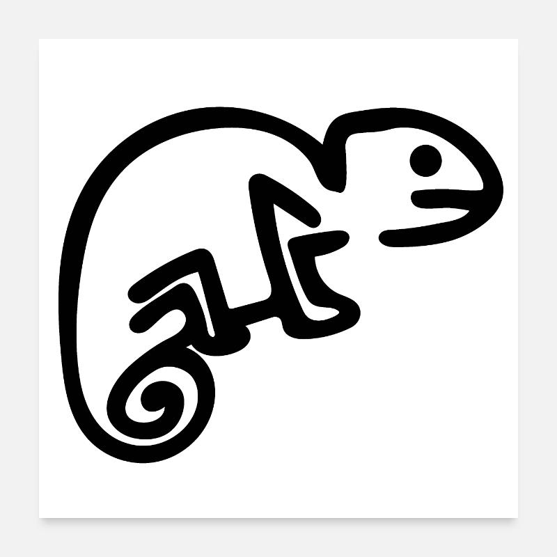 chameleon - Poster 24" x 24" (60x60 cm) - white