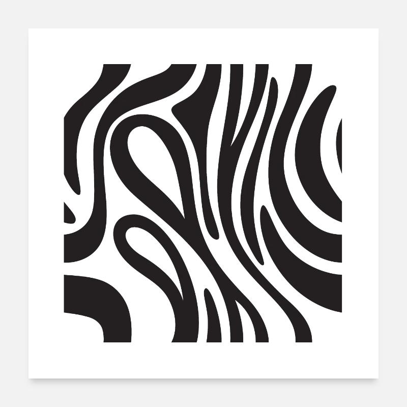 Zebra decoration - African savannah effect. Poster 24" x 24" (60x60 cm)