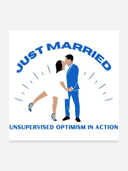 just married | Wedding - Poster 24" x 24" (60x60 cm) - white - Front