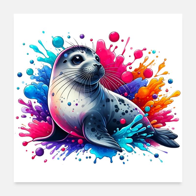 Seal Poster 24" x 24" (60x60 cm)