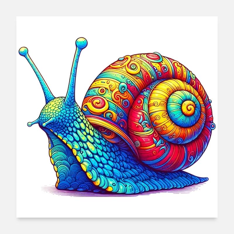 Snail Poster 24" x 24" (60x60 cm)