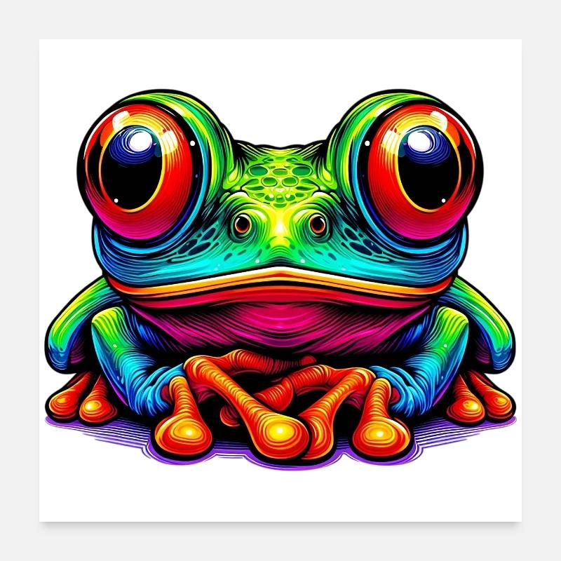 Grenouille Poster 60 x 60 cm
