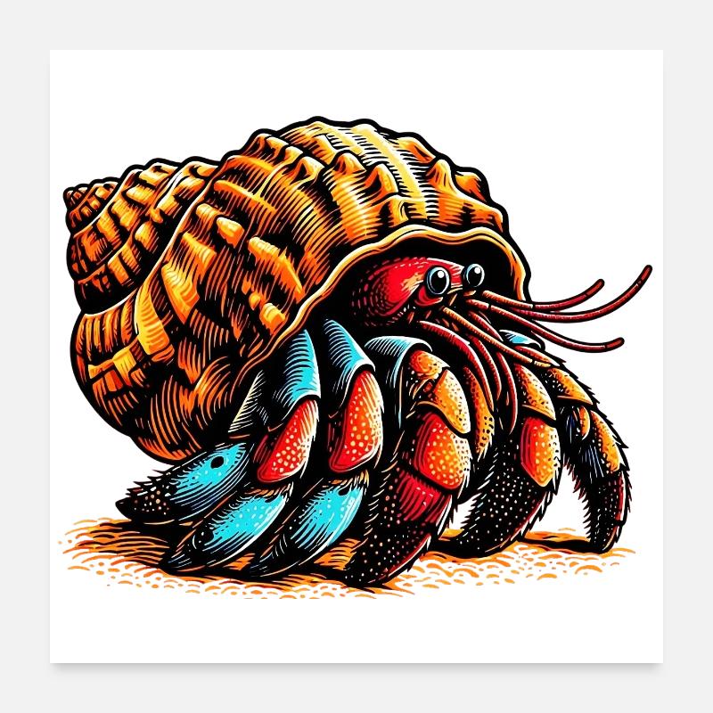 Bernard-l'ermite Poster 60 x 60 cm